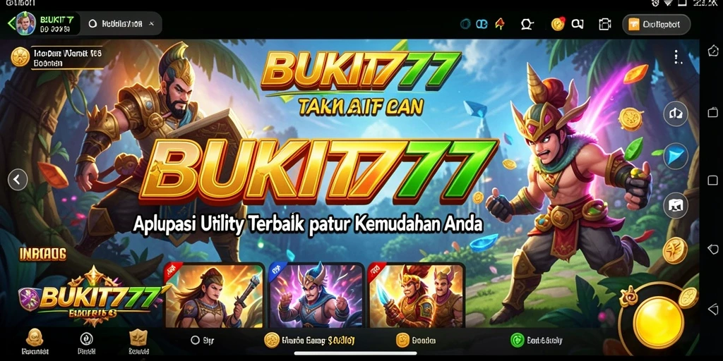 Tampilan antarmuka pengguna BUKIT777 yang menarik dan fungsional.