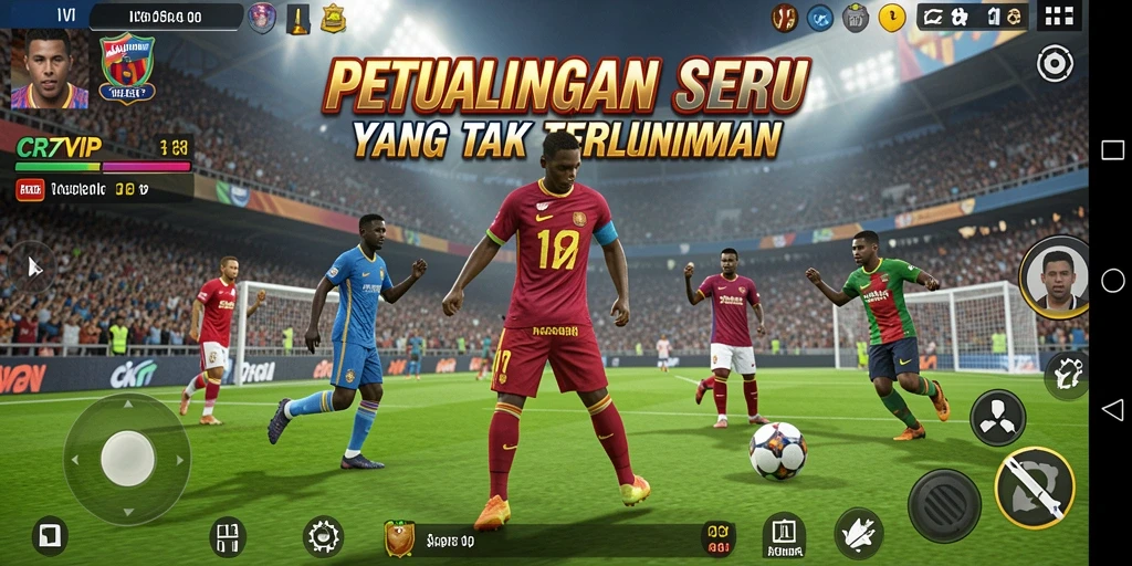 Tampilan gameplay yang mendebarkan di petualangan CR7VIP.
