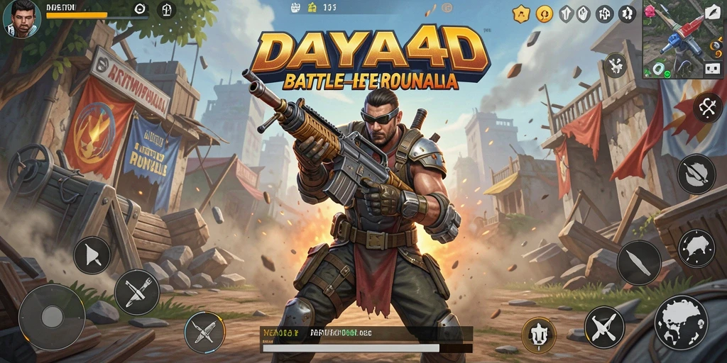 Gambaran gameplay seru dari DAYA4D dalam suasana pertempuran Battle Royale.