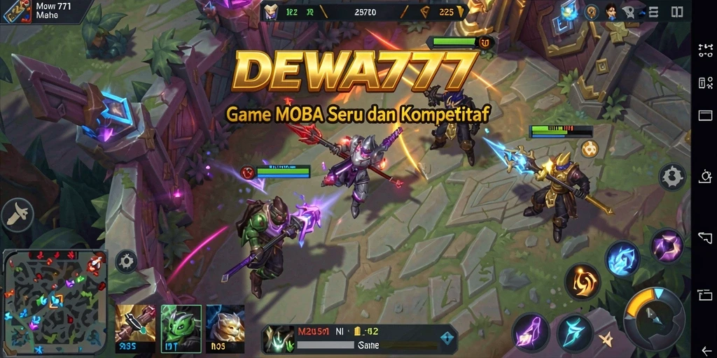 Screenshot gameplay MOBA DEWA777 yang menampilkan aksi seru.