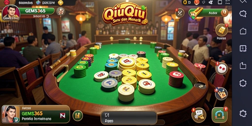 Tampilan gameplay QiuQiu yang menegangkan dan menyenangkan.