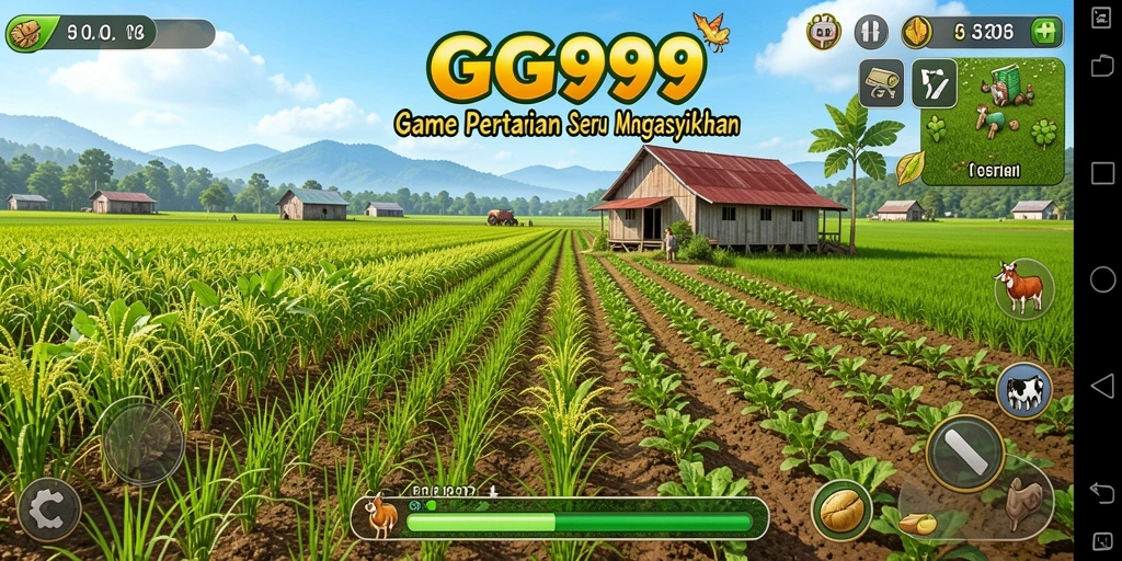 Tampilan gameplay seru dalam bertani di GG999.