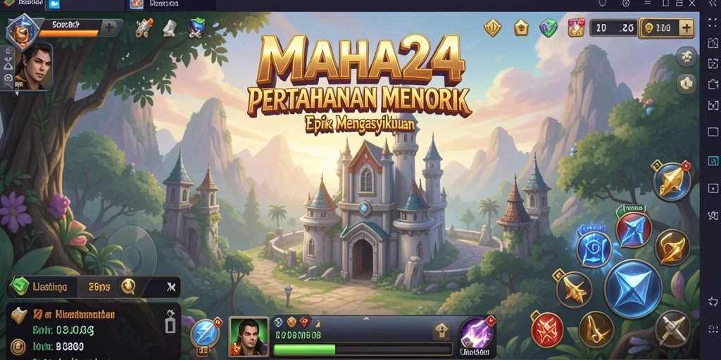 Tampilan menara pertahanan dalam aksi yang mendebarkan.