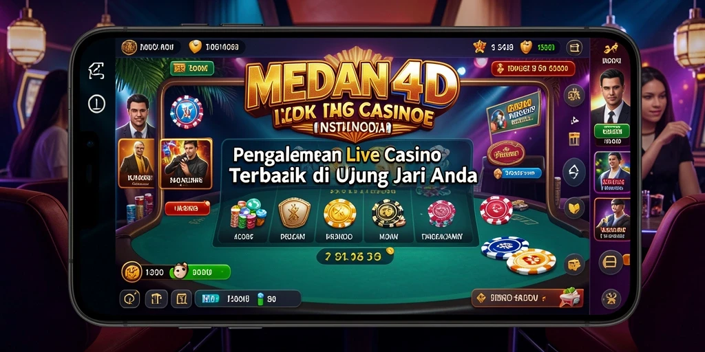 Screenshot MEDAN4D menampilkan pengalaman Live Casino yang menegangkan.