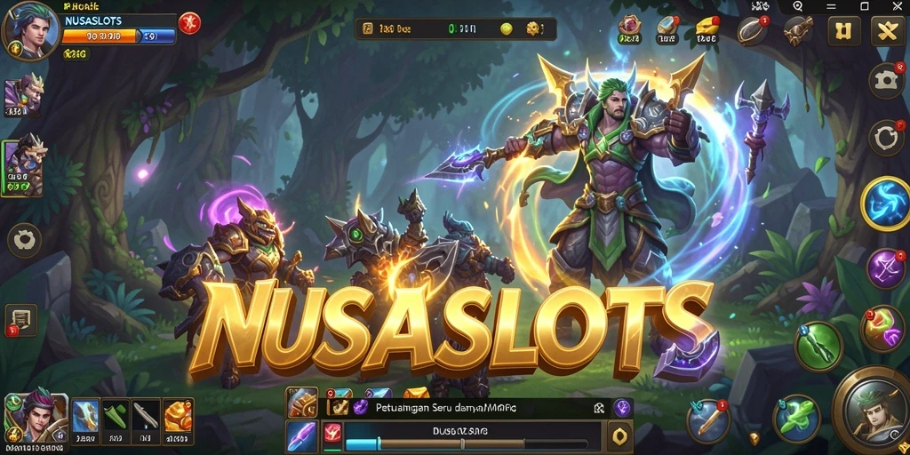 Tampilan gameplay seru dalam dunia NUSASLOTS yang luas.