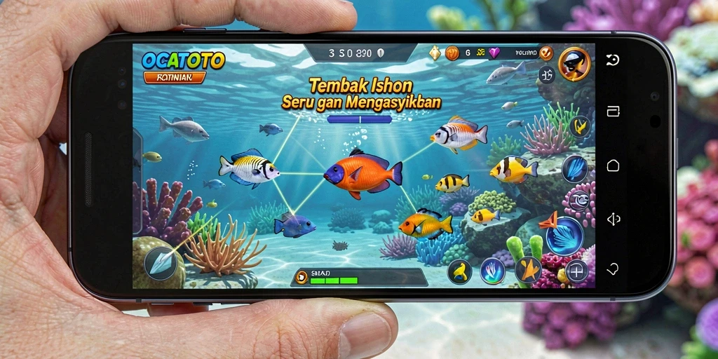 Screenshot gameplay seru Tembak Ikan di OCATOTO.