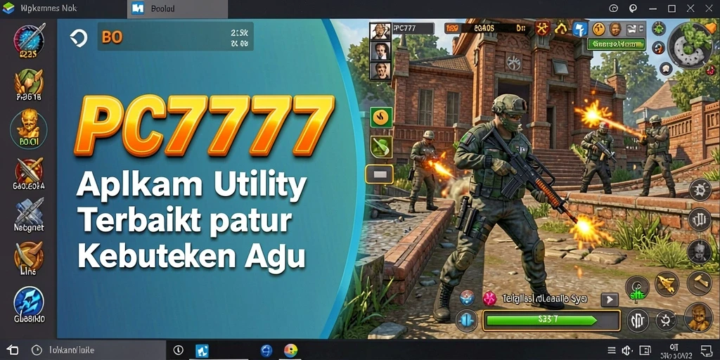 Tampilan utama PC777 dengan fitur Utility yang menarik.