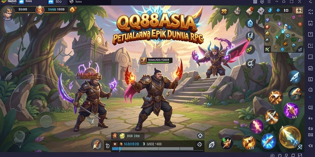 Tampilan gameplay epik di dunia RPG QQ88ASIA.