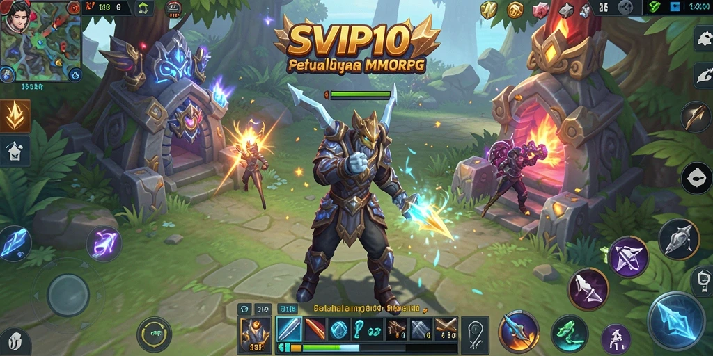 Tampilan gameplay SVIP10 menunjukkan pertarungan seru di dunia MMORPG.