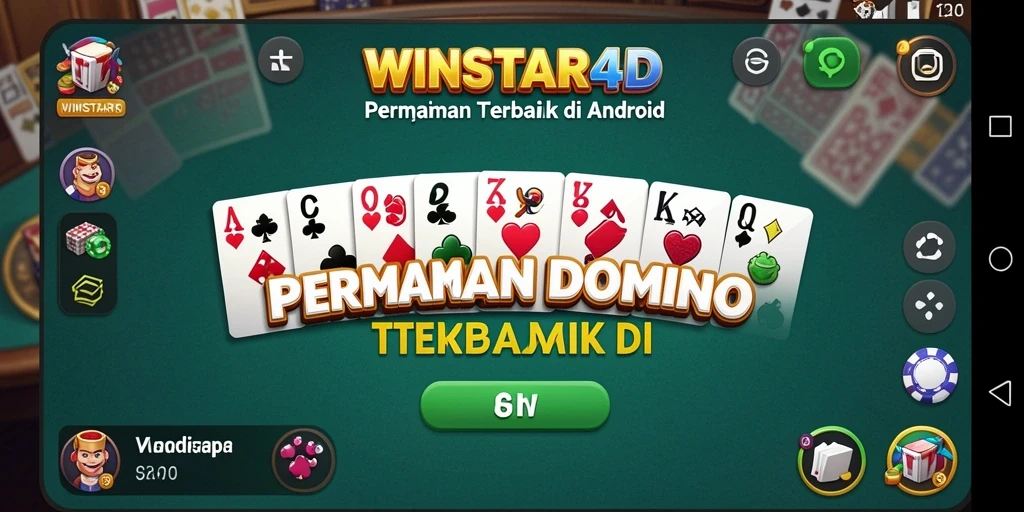 Tampilan gameplay menegangkan di WINSTAR4D dengan variasi permainan Domino.