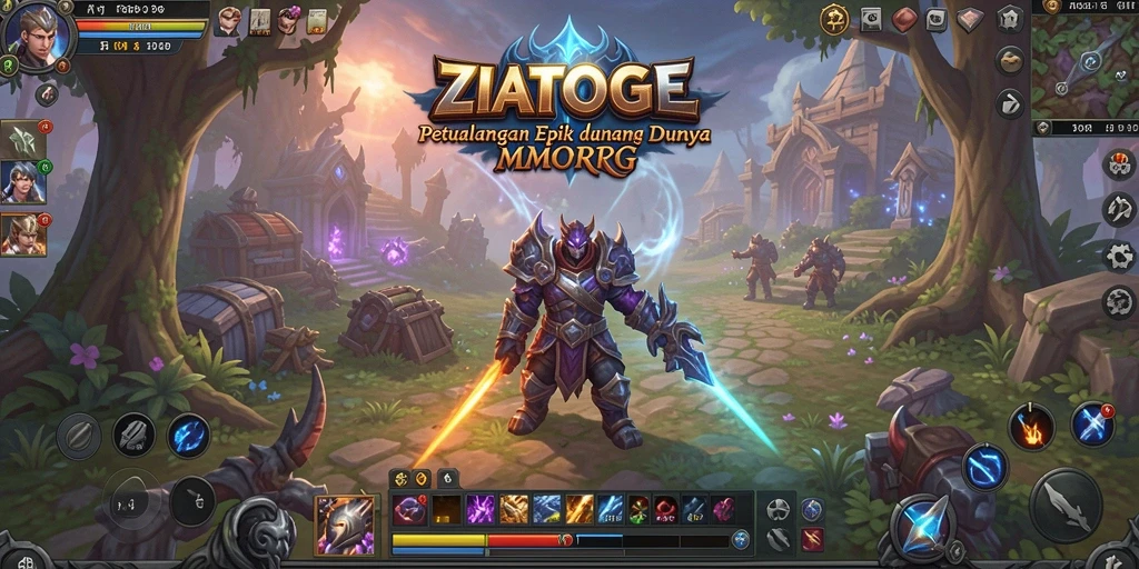 Gameplay ZIATOGEL dengan karakter dan dunia yang menawan.