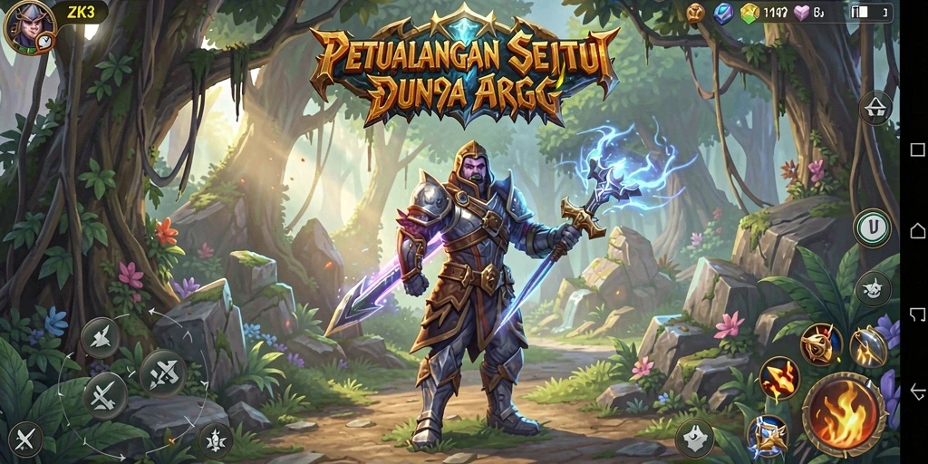 Tangkapan layar gameplay ZK3 menampilkan aksi pertempuran yang mendebarkan.
