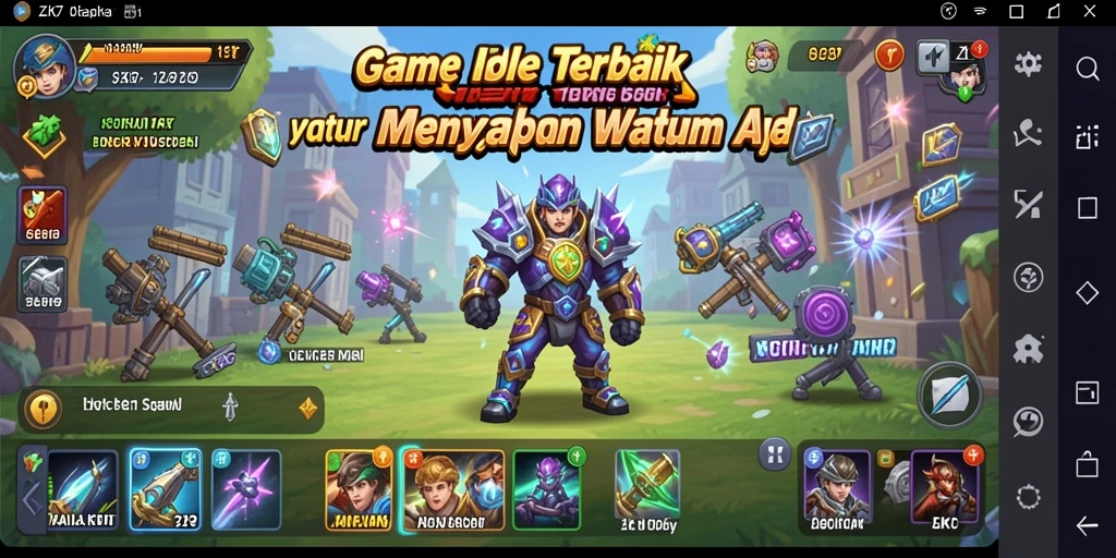 Tangkapan layar gameplay ZK7 yang penuh warna dan menyenangkan.